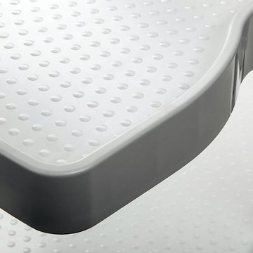 SO-TECH® Auszugsboden Halbkreis Eckschrankbeschlag - Drehbodensystem für Eckschränke, Korpusbreite: 900-1000 mm weiß / grau