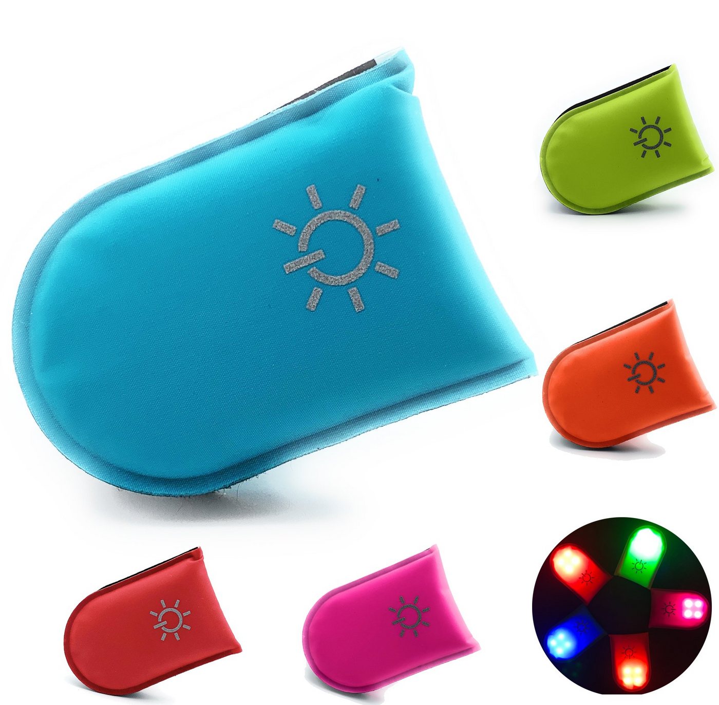 ELANOX LED Blinklicht LED Clip wiederaufladbar USB für mehr Sichtbarkeit Sicherheit