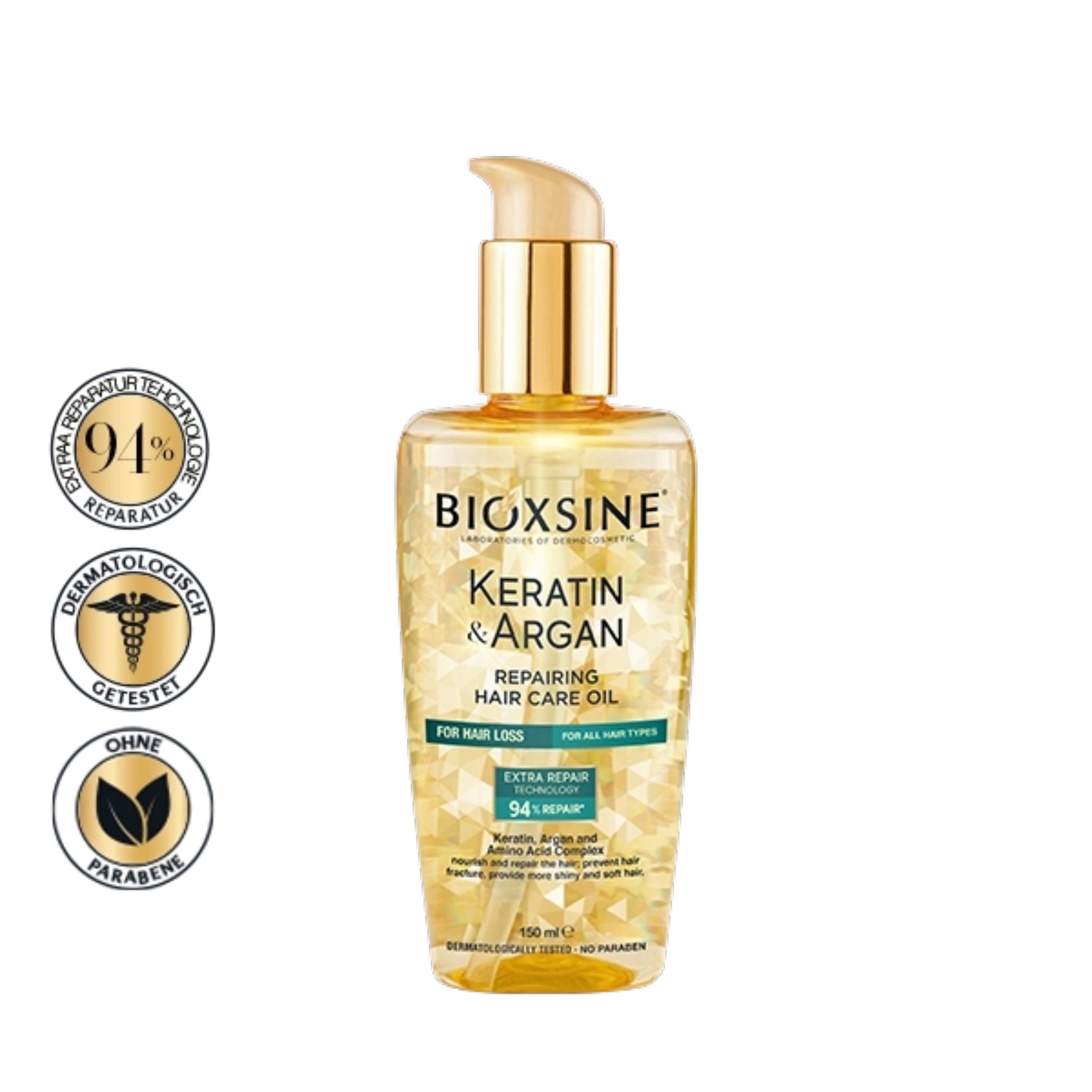 Bioxcin Haaröl Bioxcin Keratin & Arganöl - Repair Haarpflegeöl - Anti-Frizz-Effekt