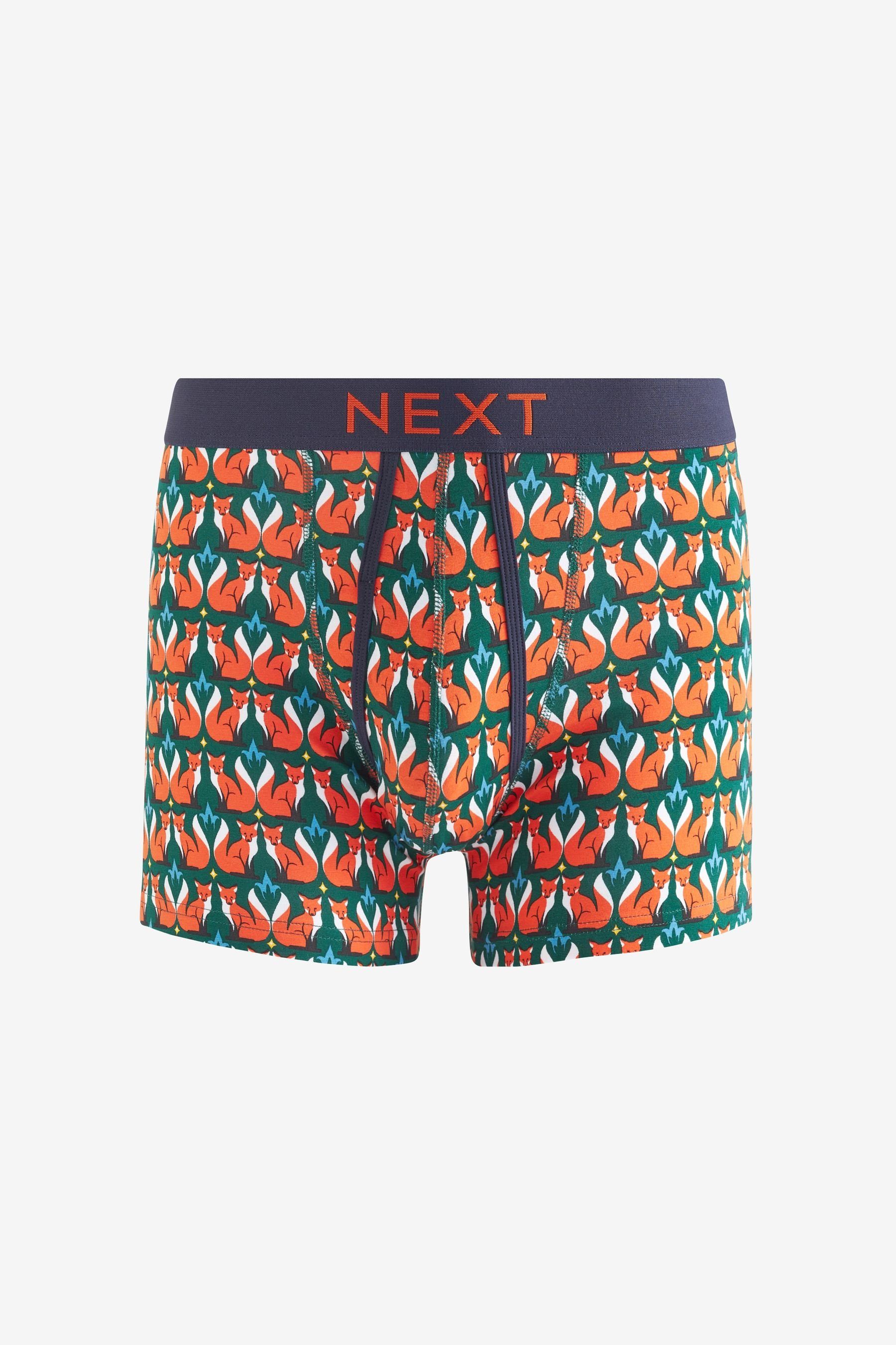 Boxershorts, Next Boxershorts 4er-Pack Gemusterte (4-St) Rich Woodland Animal