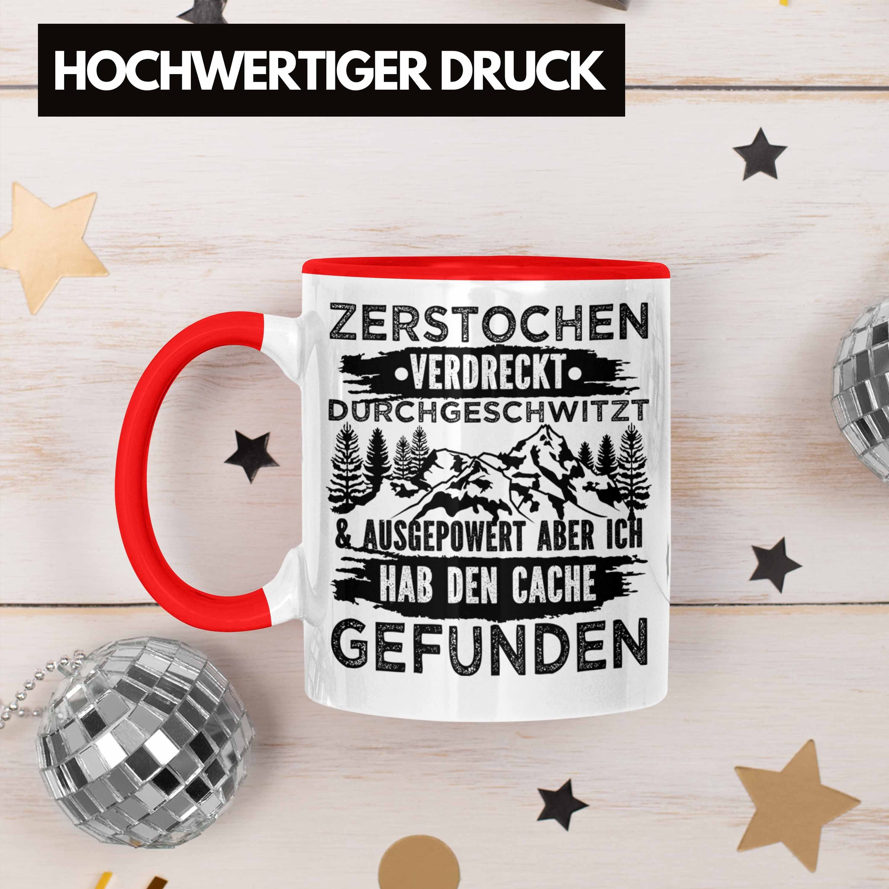 - Pfadfinder Geocacher Trendation GPS-Schnitzeljag Trendation Ausgepowert Nur Geocaching Tasse Einen Geschenkidee Geschenk Noch Tasse Geburtstag Rot