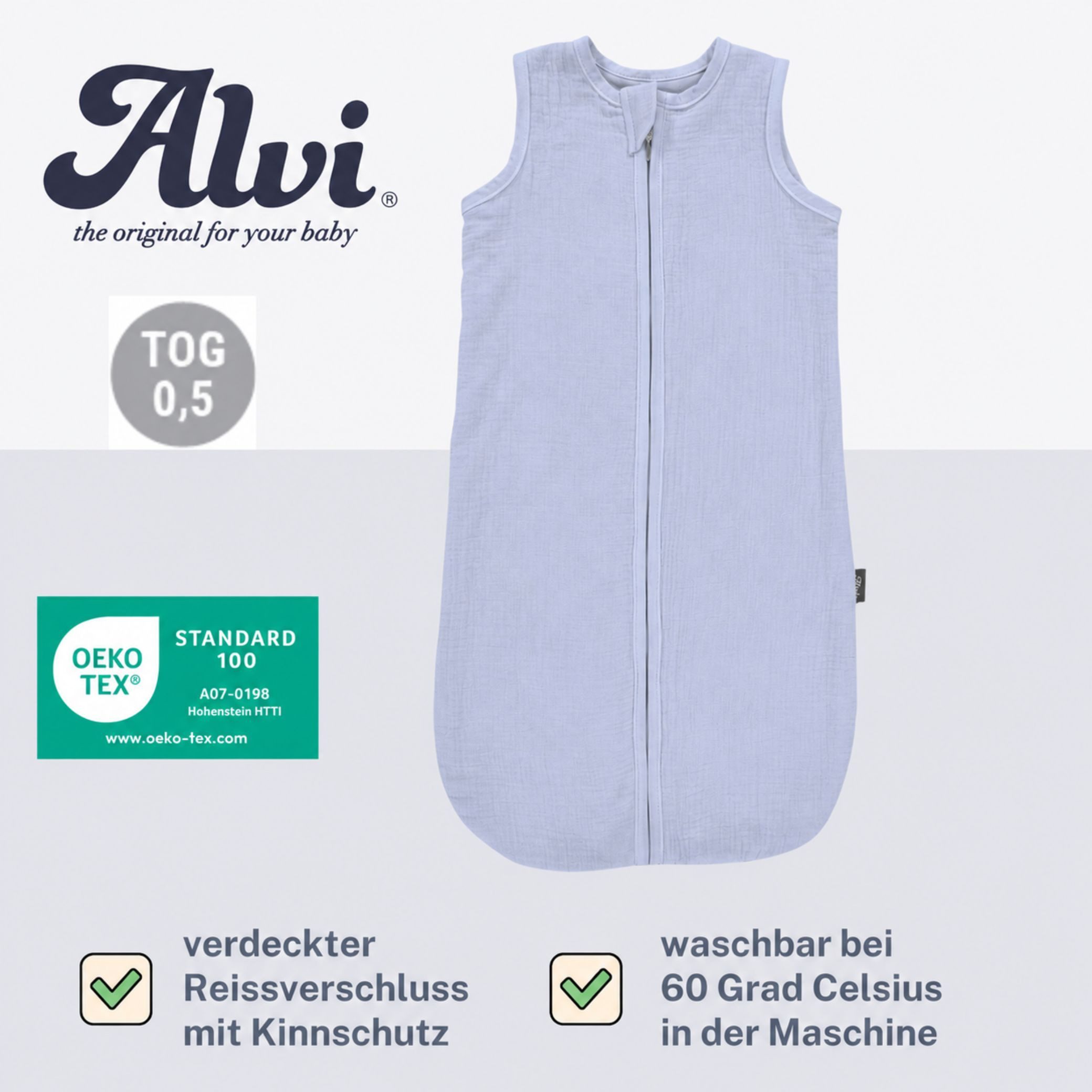 Alvi® Babyschlafsack Mull-Schlafsack Exklusiv