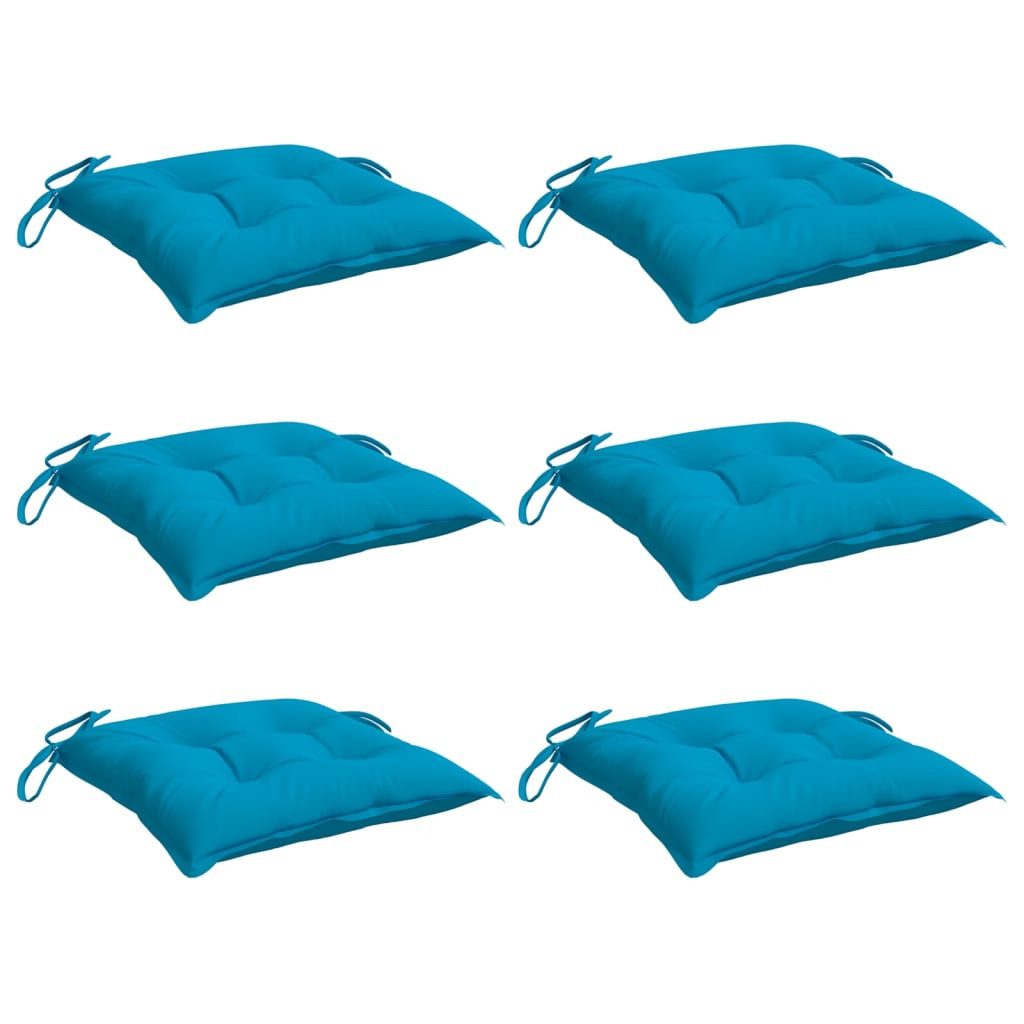 vidaXL Sitzauflage Stuhlkissen 6 Stk. Hellblau günstig online kaufen
