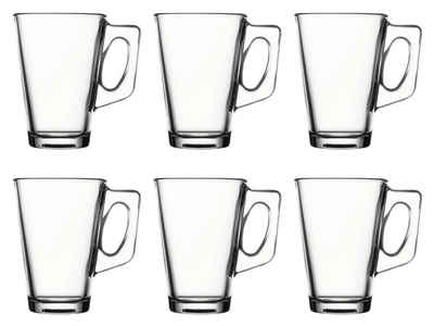 Pasabahce Gläser-Set Vela, Glas, 2 Teeglas mit Henkel