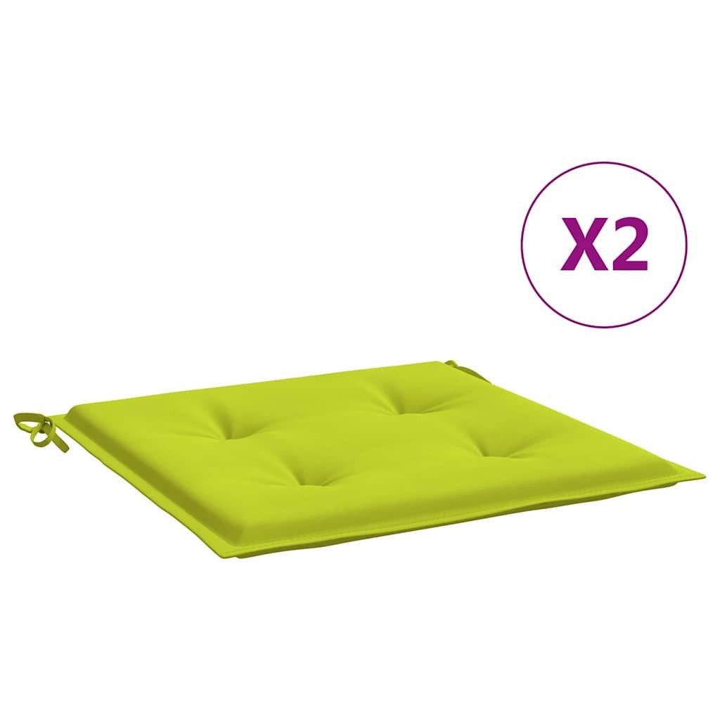 vidaXL Sitzauflage Gartenstuhl-Kissen 2 Stk. Knallgrün günstig online kaufen