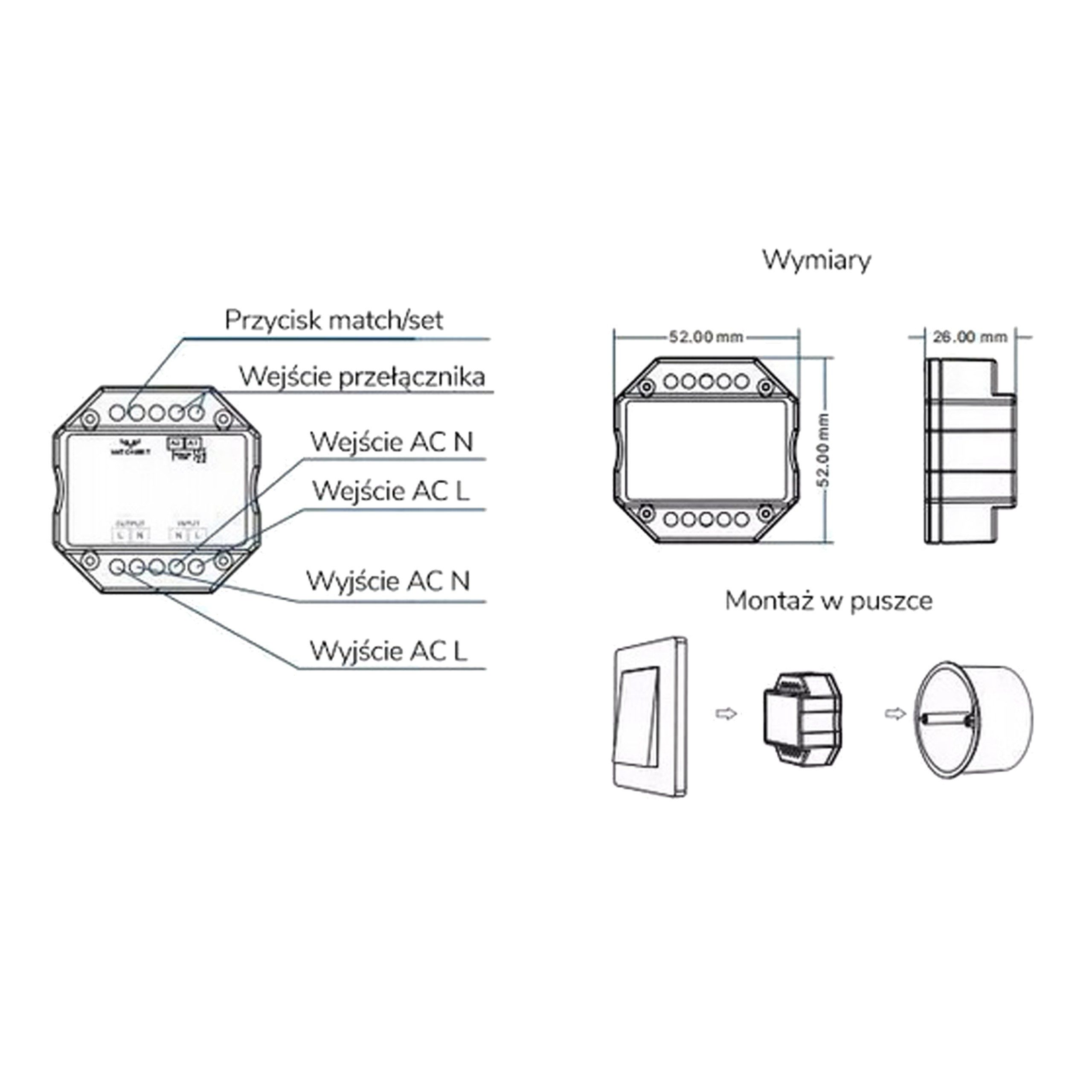 Tuya Relais-Modul Relais 1 Schaltung WiFi + RF2.4 SD TUYA-Serie