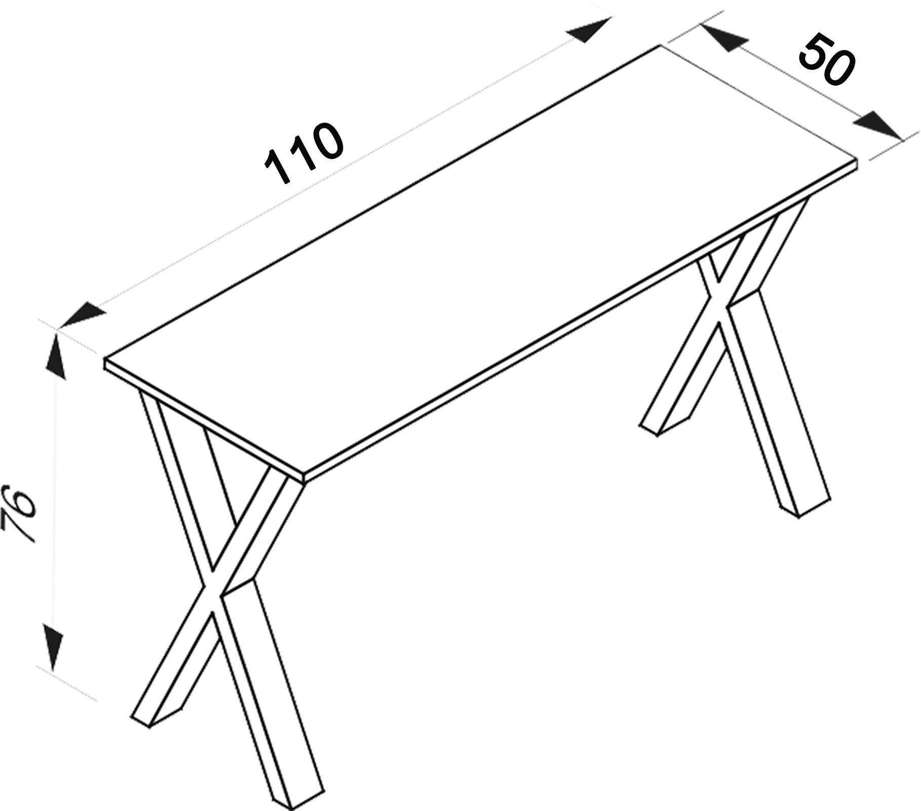 VCM Esstisch Premium Holz Esstisch Küchentisch Xona X