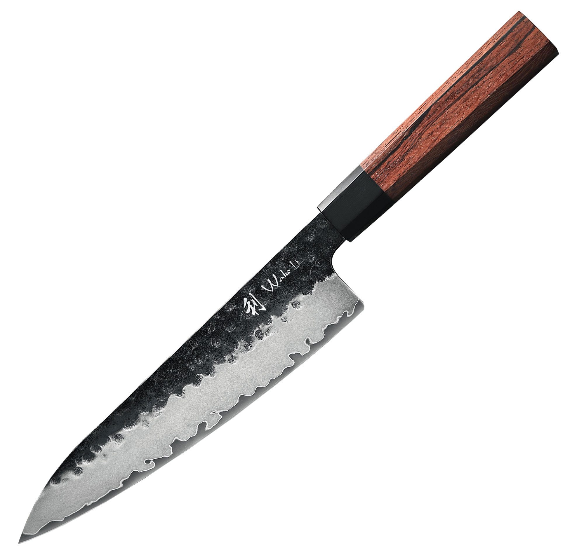 Wakoli Universalküchenmesser Kensei Serie Chefmesser 21,5 cm Klinge, Redwood & schwarze Eiche Griff, 3 Lagen Verbundstahl
