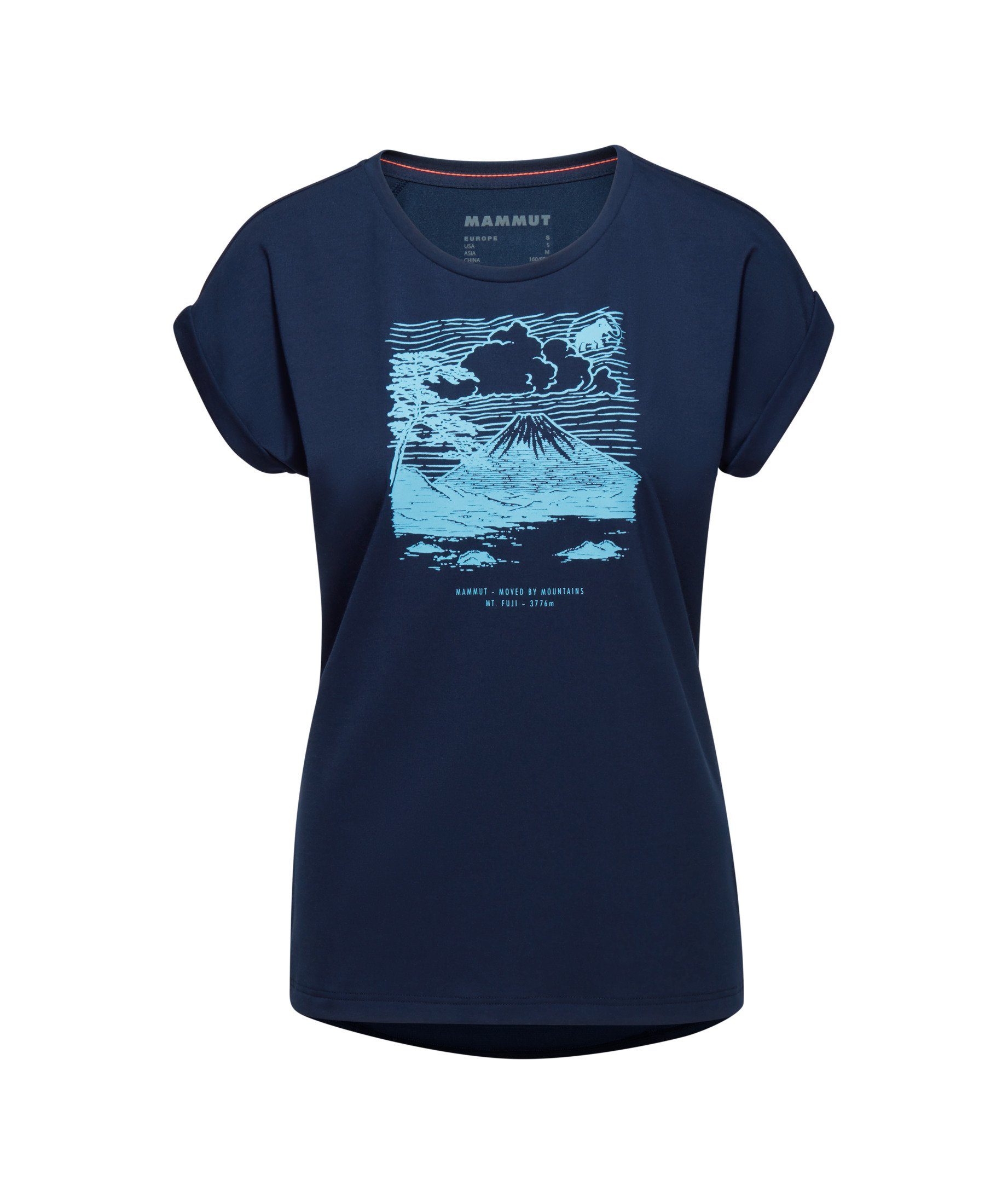 [Beliebtes Qualitätsprodukt!] Mammut T-Shirt Mountain T-Shirt Women Fujiyama marine