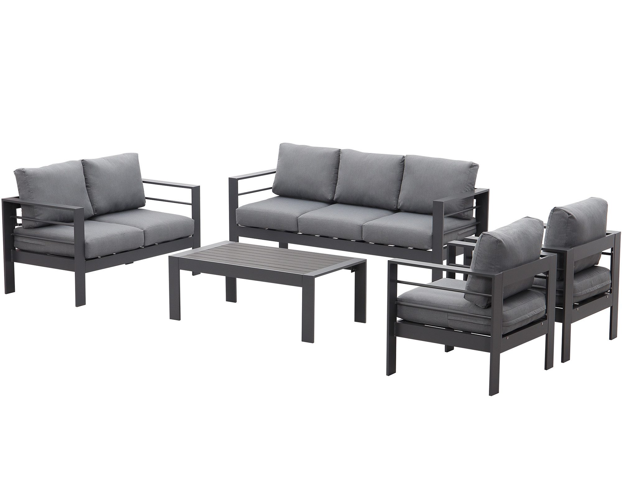 MeXo Gartenlounge-Set Gartenmöbel Set Aluminium wetterfest 6-7 Personen, (1 günstig online kaufen