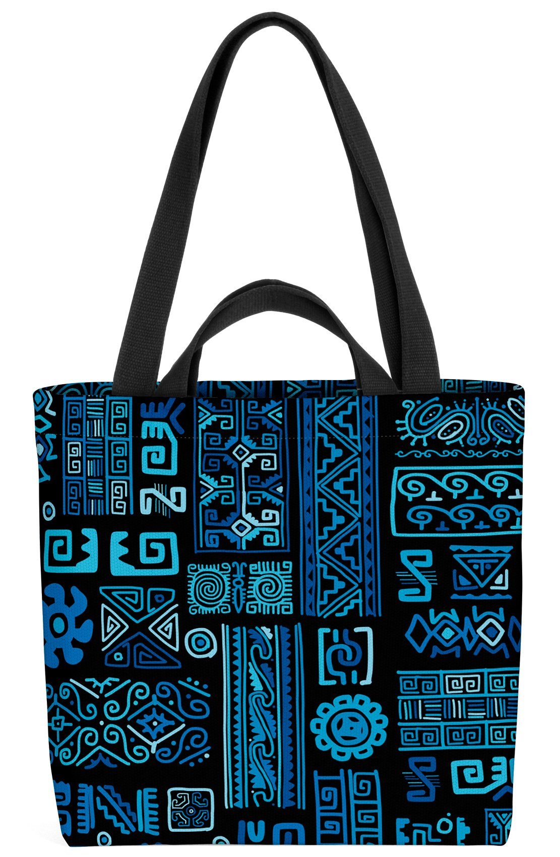 Safari urei gemustert Indigen Dekor Design VOID indigene Henkeltasche Ethno Muster Blau (1-tlg),