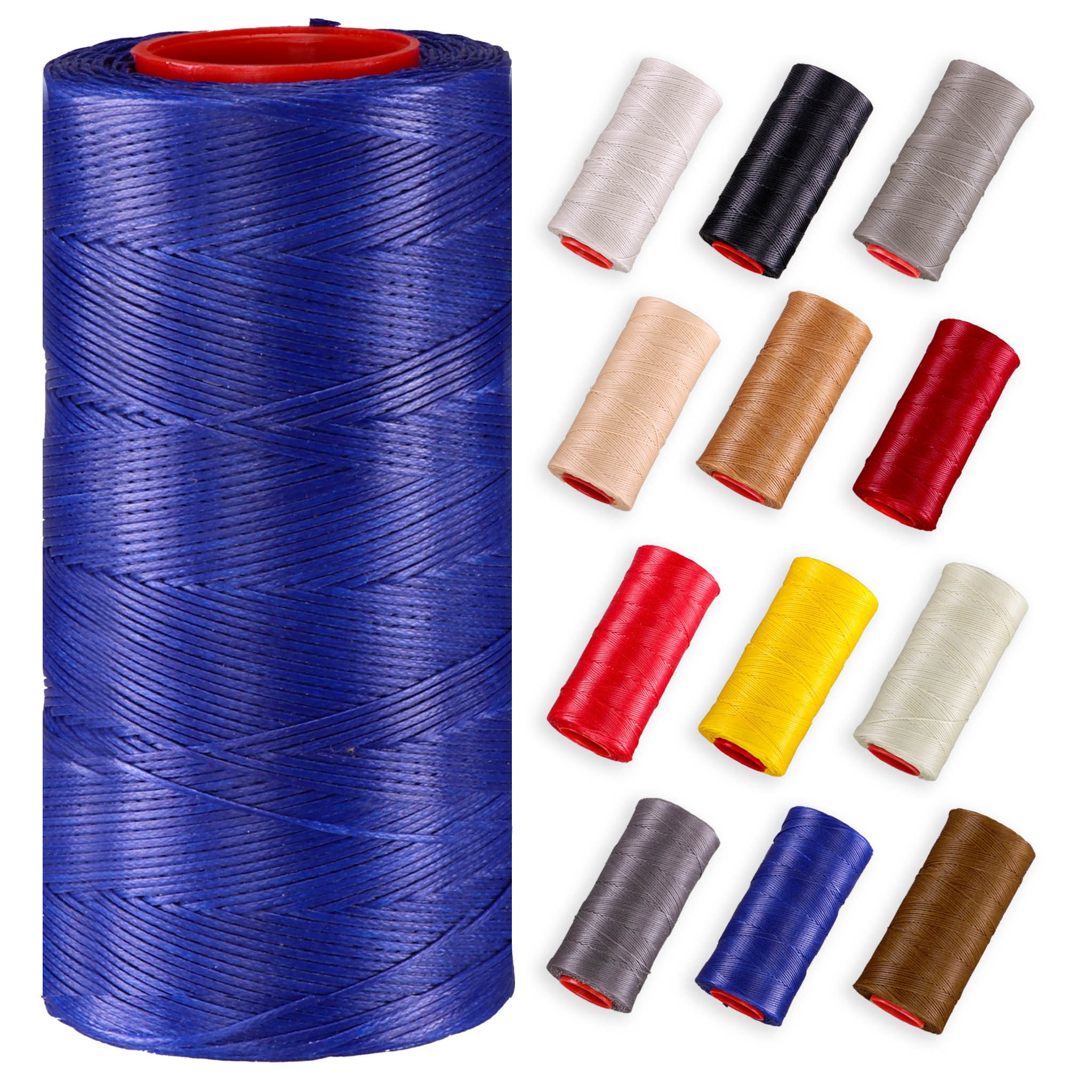 Langlauf Schuhbedarf Ledergarn gewachst 0,8mm - 250m Rolle 100% Polyester Nähgarn, 200 m, 100% Polyester, extrem reißfest & vielseitig einsetzbar