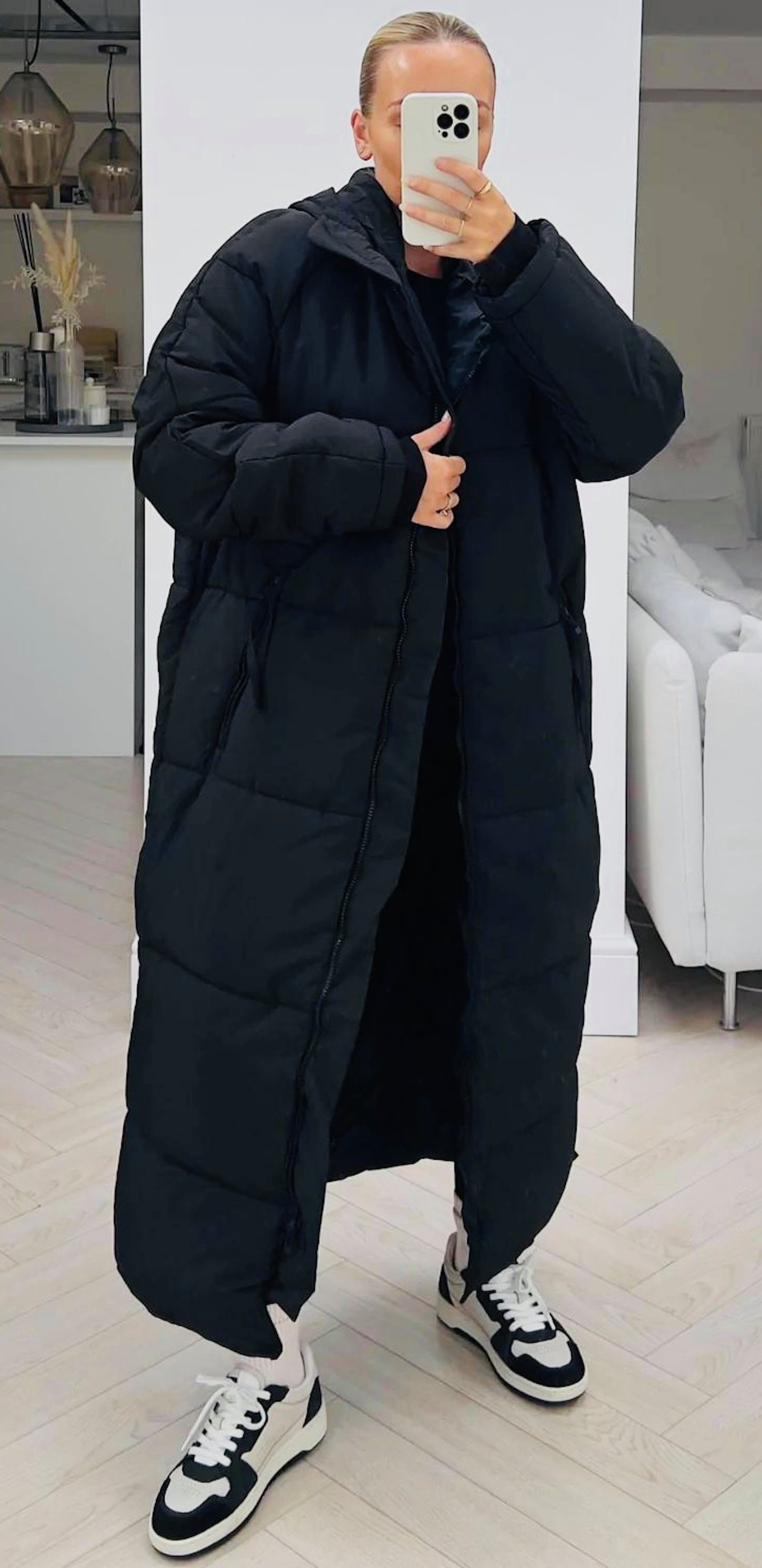 Worldclassca Steppmantel »Worldclassca DAMEN STEPPMANTEL OVERSIZE LOOK  WINTERJACKE LANG COAT MIT KAPUZE WARM OUTDOOR STEPPMANTEL GESTEPPT BLOGGER  JACKE NEU XS-XL« online kaufen | OTTO