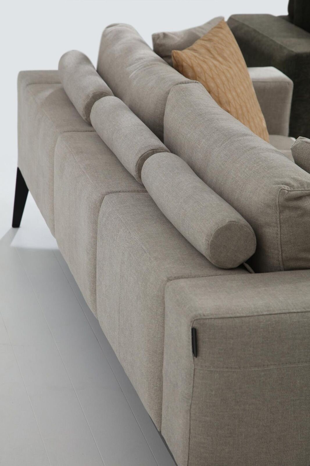 Modern Sofas Made 1 Sitzer Dreisitzer Luxus Neu, Europa Beige JVmoebel Wohnzimmer 3-Sitzer Sofa Stoff in Teile, 3