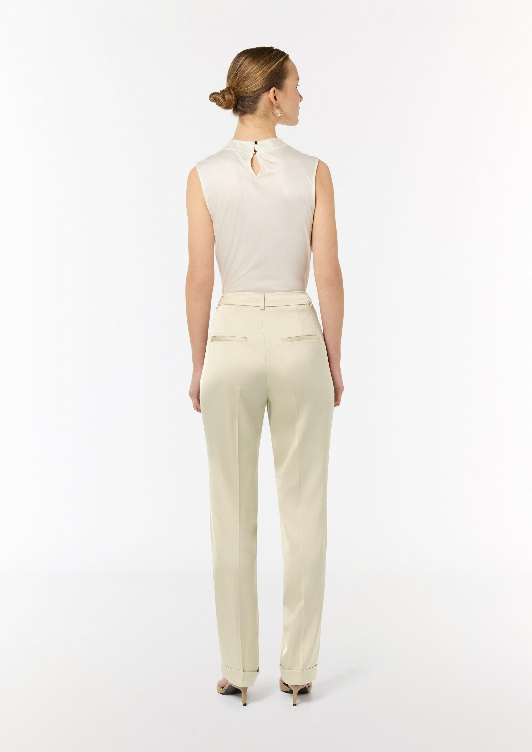 comma 7/8-Hose Hose Regular: Satinhose mit geradem Bein