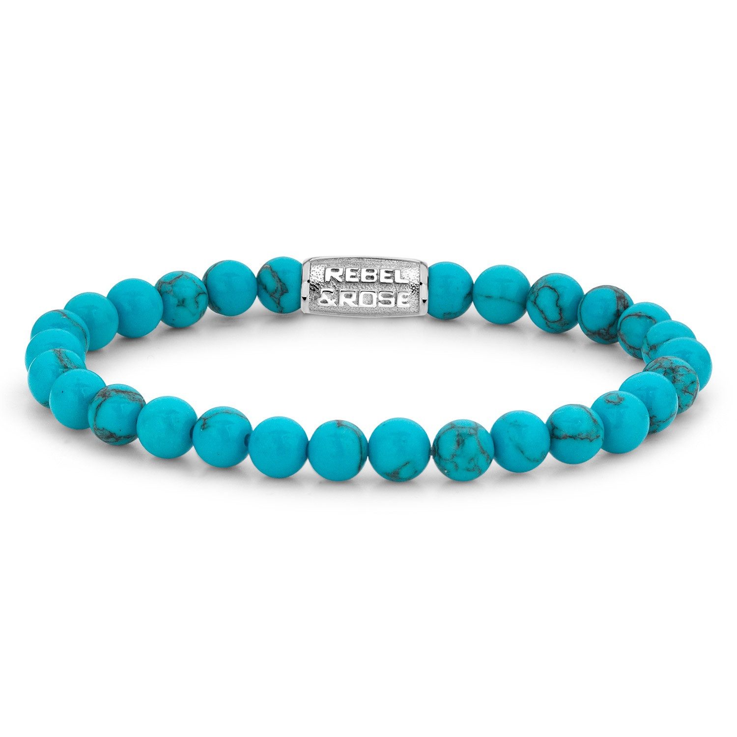 Rebel & Rose Edelstahlarmband Turquoise Delight 6 mm