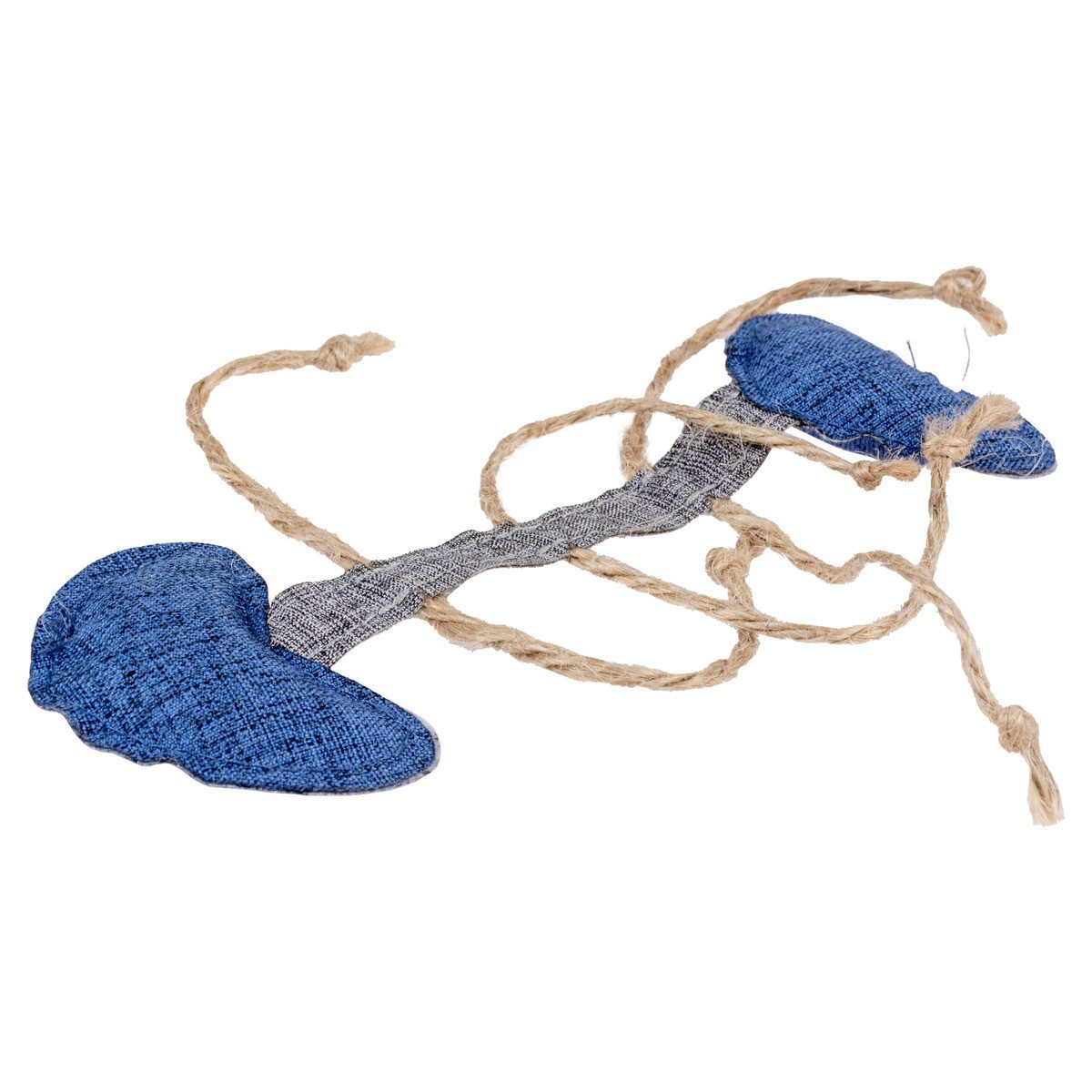 DUVO+ Tierkuscheltier Katzenspielzeug Eco Navy Fischgräte & Katzenminze