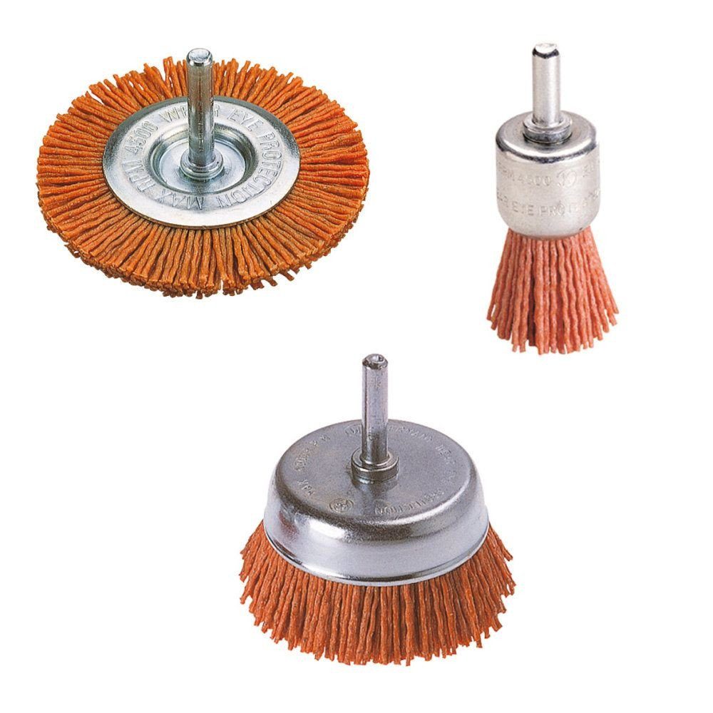 Bohrer- und Bitset Wolfcraft Bürsten-Set 3-teilig Nylon