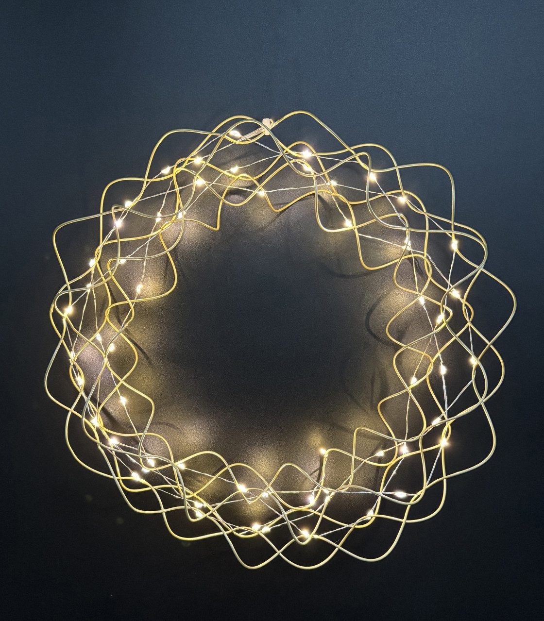 Trend Line Dekokranz TrendLine LED Lichterkranz Ø 30 cm gold warmweiß günstig online kaufen