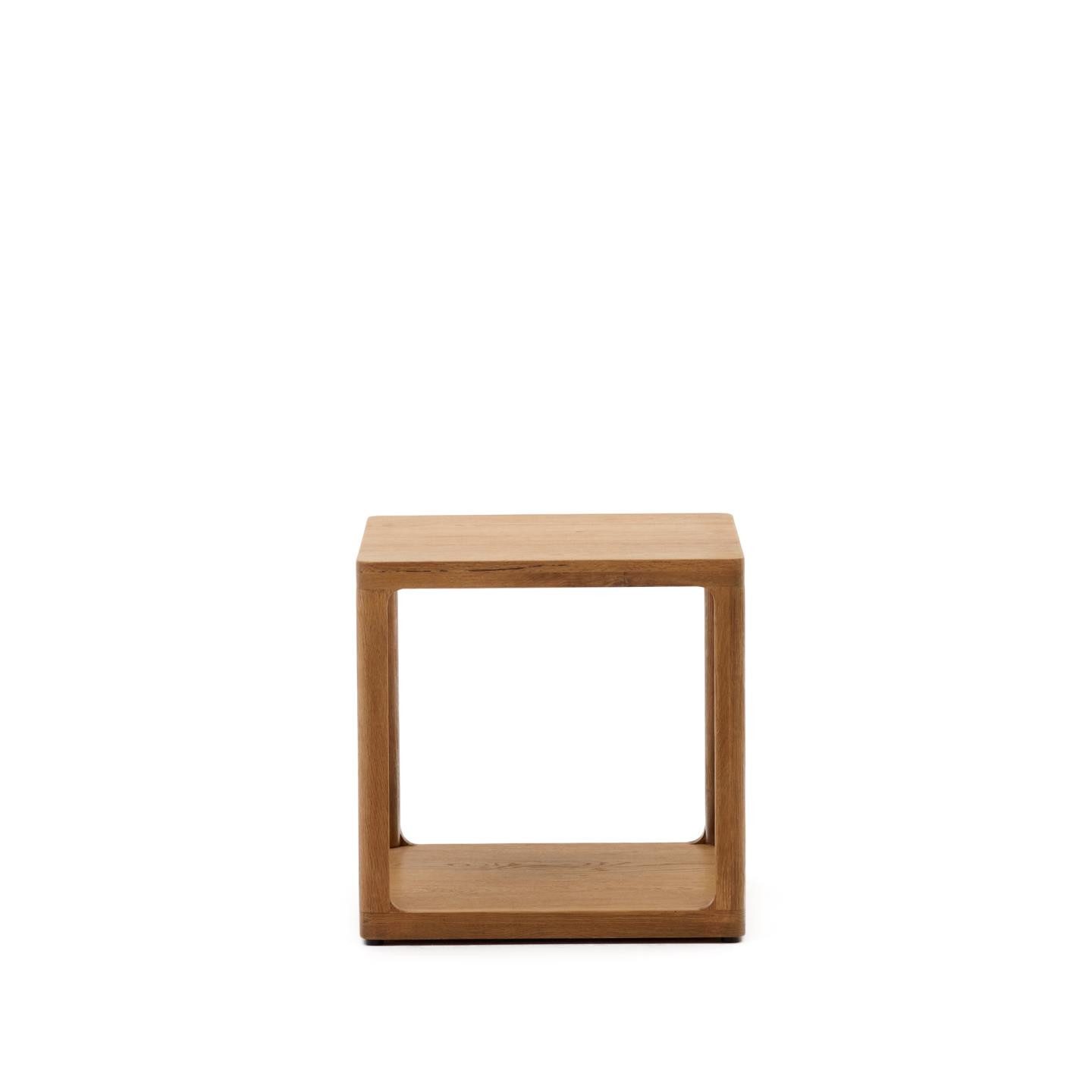Natur24 Beistelltisch Beistelltisch Maymai 50 x 50 x 50 cm MDF Eichenholz