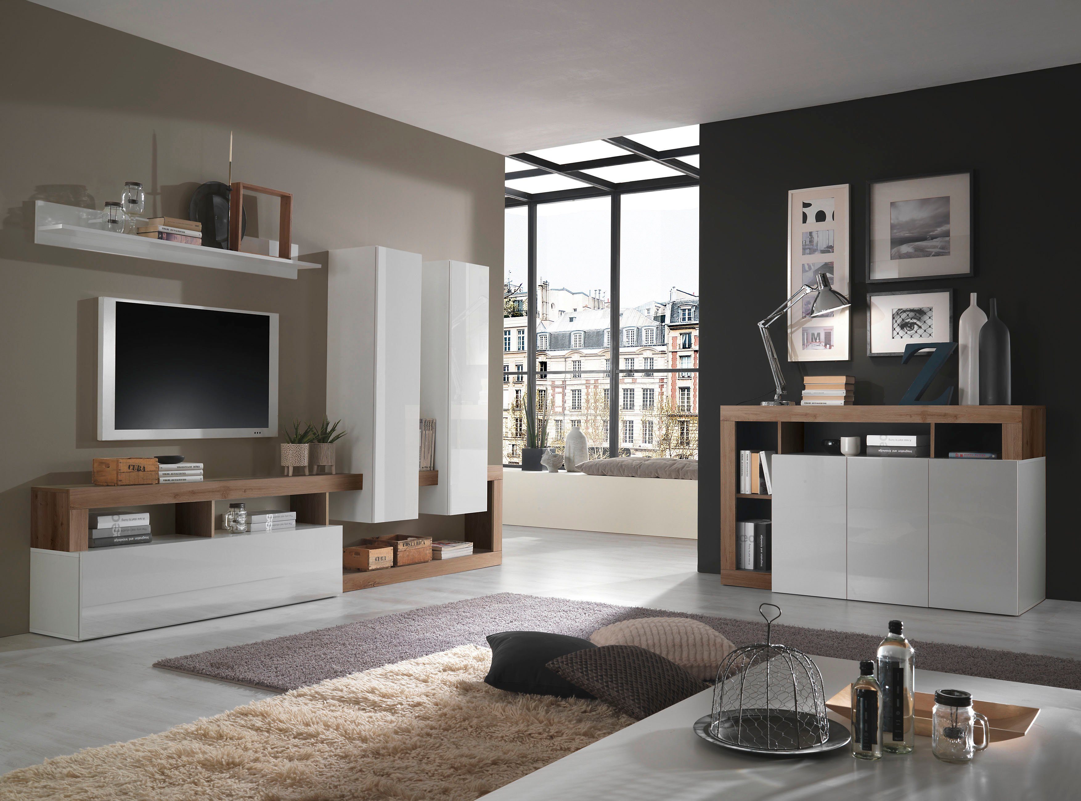 Home affaire Wohnwand Hamburg, (Set, 4-St)