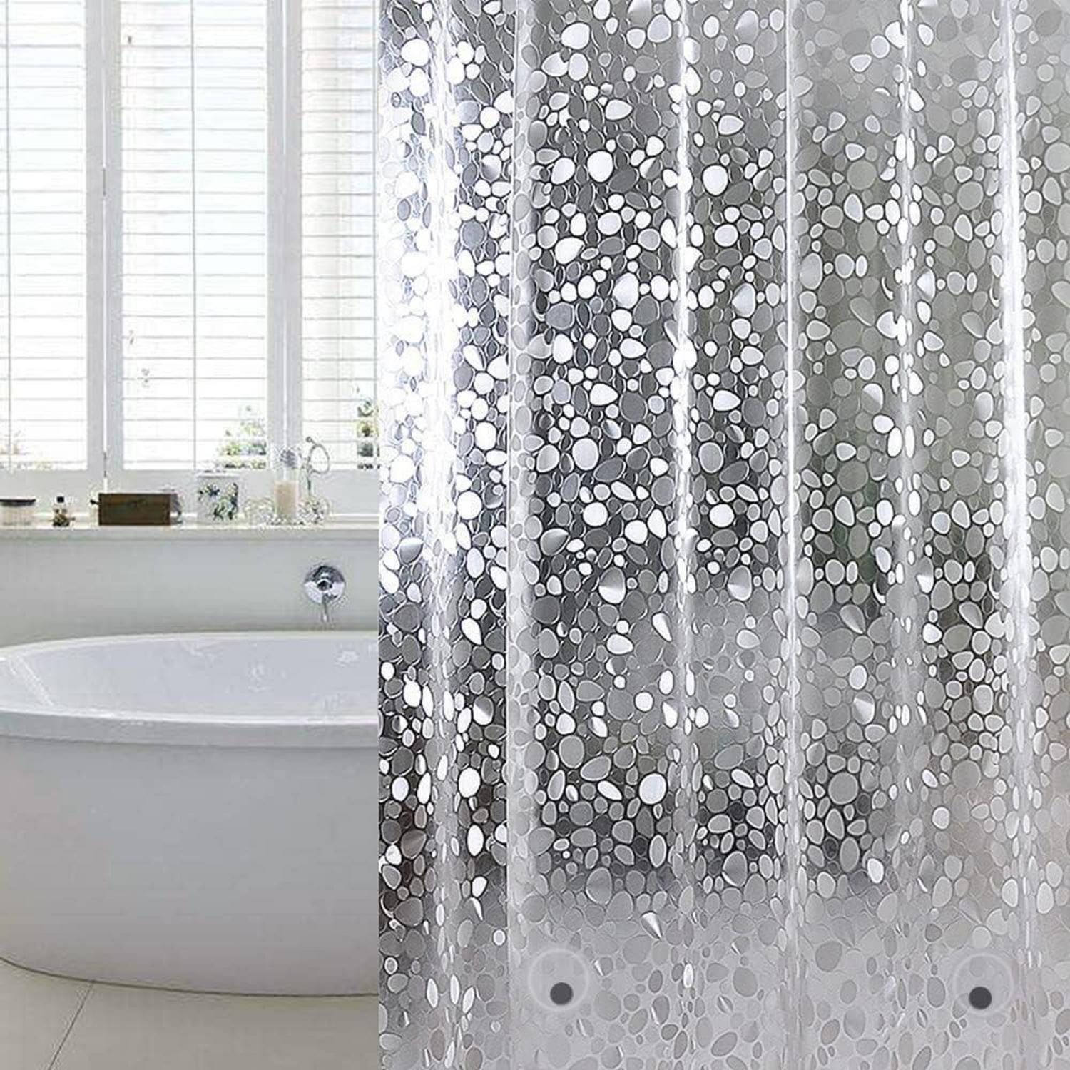 LuxusKollektion Duschvorhang Duschvorhang Wasserdicht A-transparent H200 x B180 cm (1er Pack)