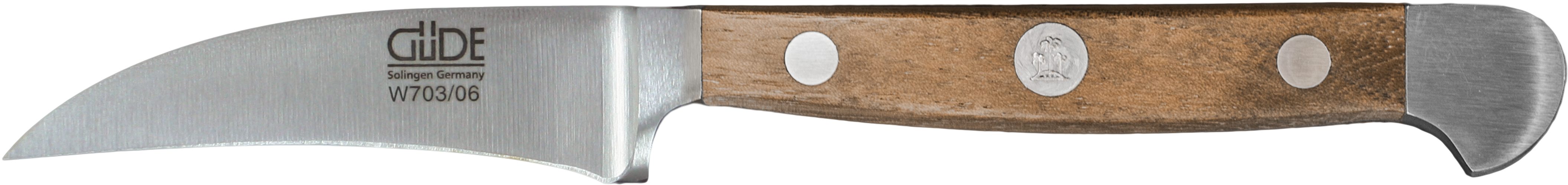 Güde Messer Solingen Schälmesser Güde Alpha Schälmesser 6cm, Walnussholz