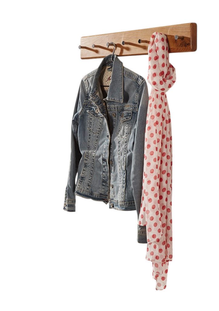 Main Möbel Wandgarderobe Wandgarderobe 70cm 'Bayreuth' Wildeiche massiv