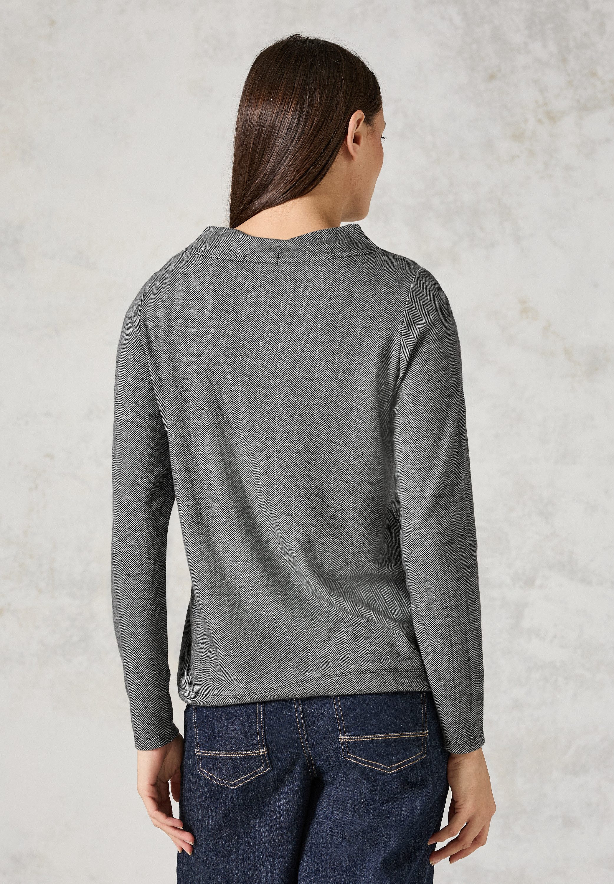 CECIL Langarmshirt mit Kragen