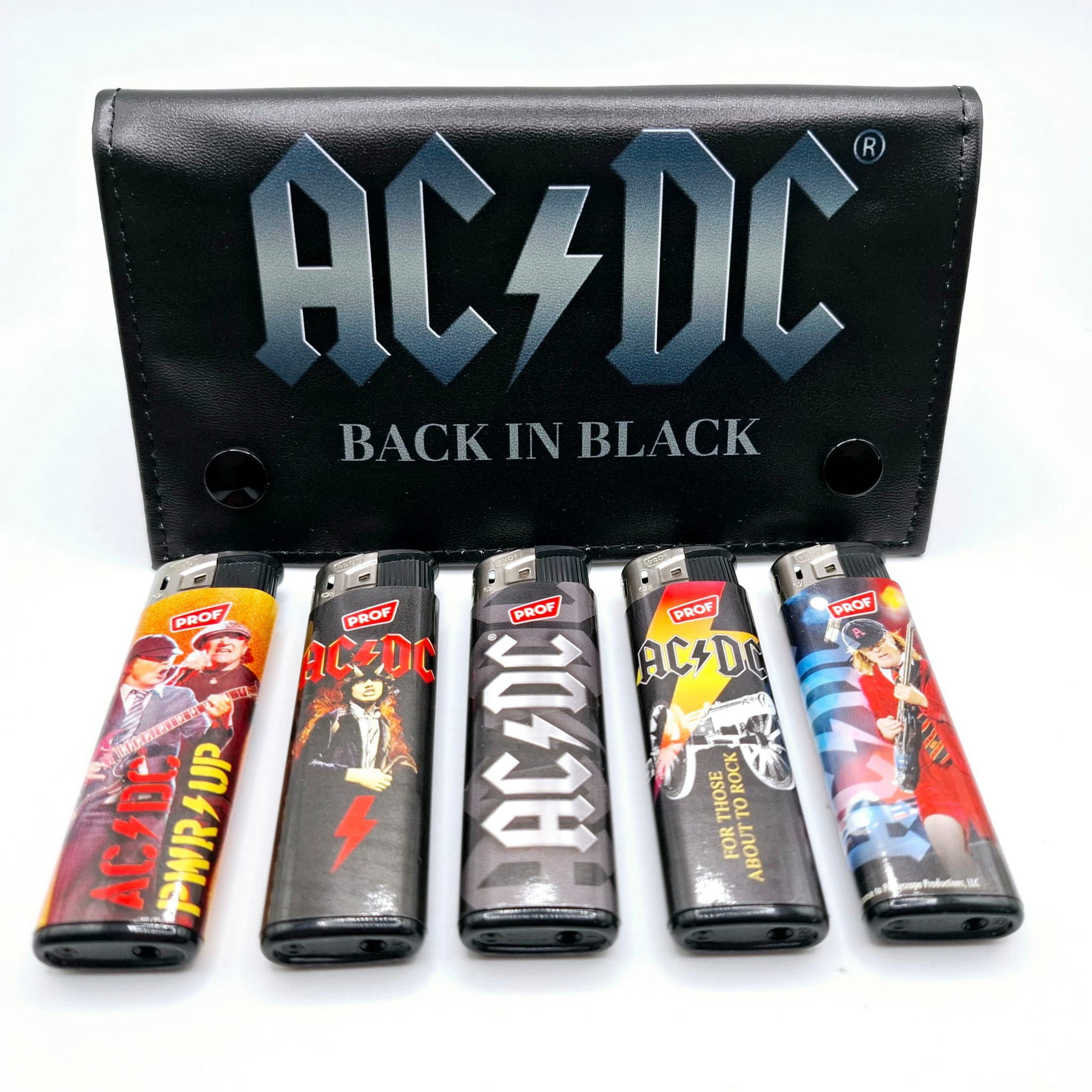 Sammleretui Drehertasche, Tabaktasche im Set mit 5x Feuerzeug als Geschenkidee