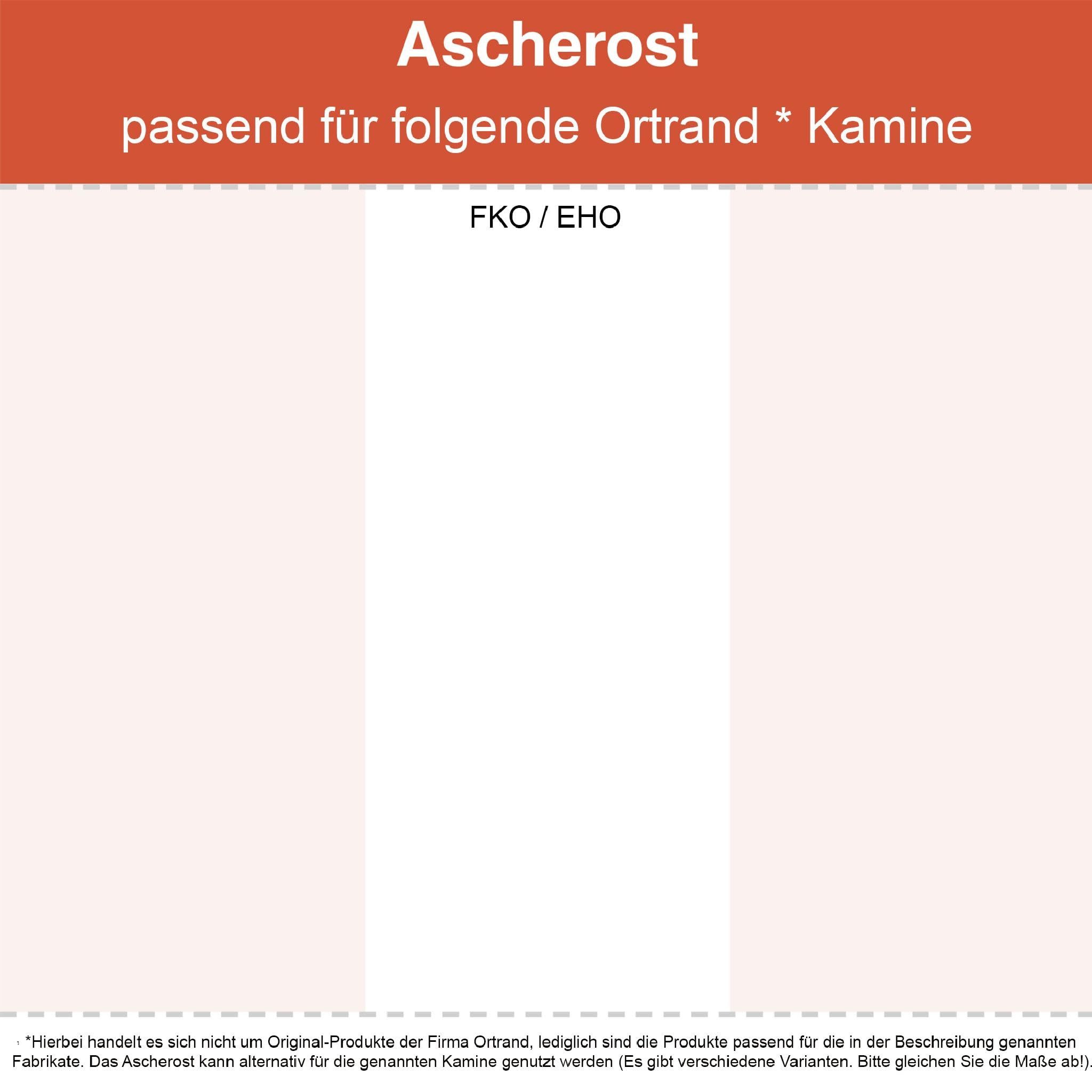 Feuerfest 123 GmbH Grillrost Kaminrost / Ascherost Typ A 300x170x15mm passend für Ortrand**