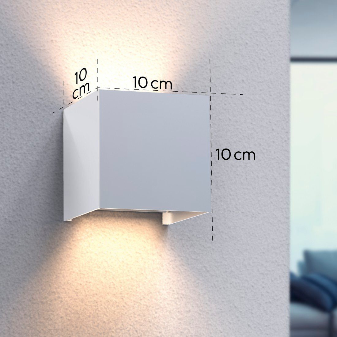 Hama LED Wandleuchte LED Wandleuchte, 44, Home, für Warmweiß, Amazon Farbwechsel, Smart WLAN IP Außenlampe von/durch: Dimmer, Wandlampe innen/außen Lizenziert Tageslichtweiß