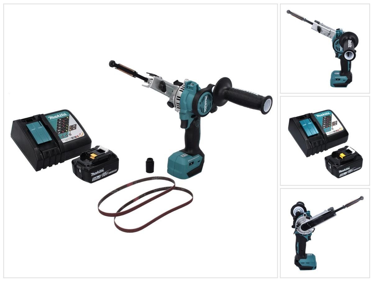 Makita Bandschleifer DBS 180 RT1 Akku Bandfeile 18 V 9 x 533 mm Brushless + 1x Akku 5,0 Ah