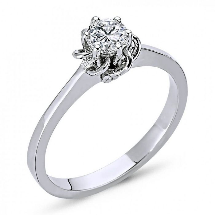 EinStein Diamant Diamantring 0 29 Carat Diamant Solitär Ring 14 Karat Weißgold