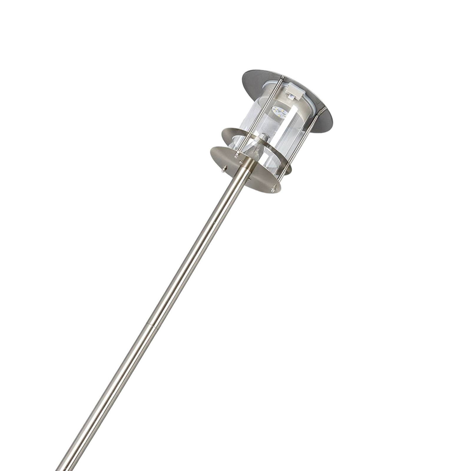 Lindby Außen-Stehlampe Sumaya, LED, Edelstahl Alu warmweiß IP44, 6 x 0,2 W LED, warmweiß