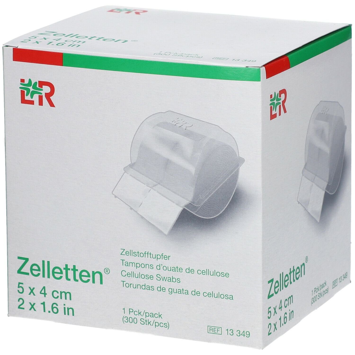 Lohmann & Rauscher GmbH & Co.KG UV-Gel Zelletten, Zellstofftupfer von der Rolle, 4 x 5 cm, 300-tlg.