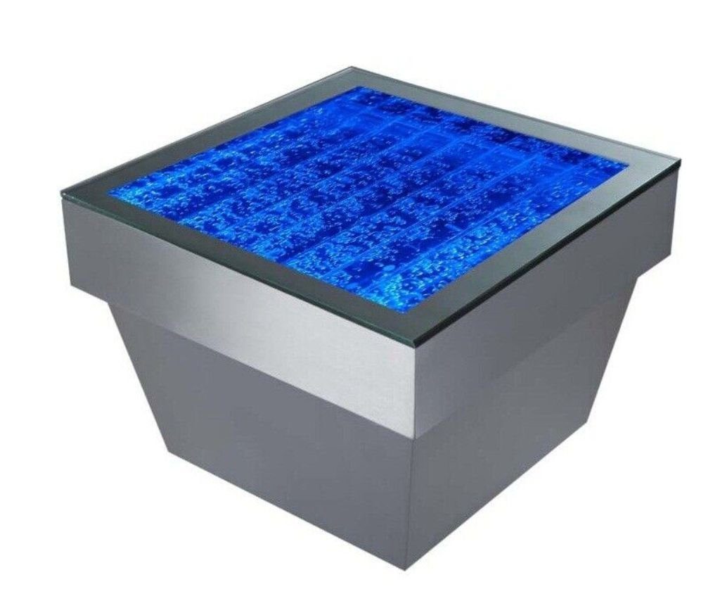 JVmoebel Couchtisch Wasser Säulen Wasserfontänen LED Beleuchtet Tische Sofort (1-St), Made in Europa