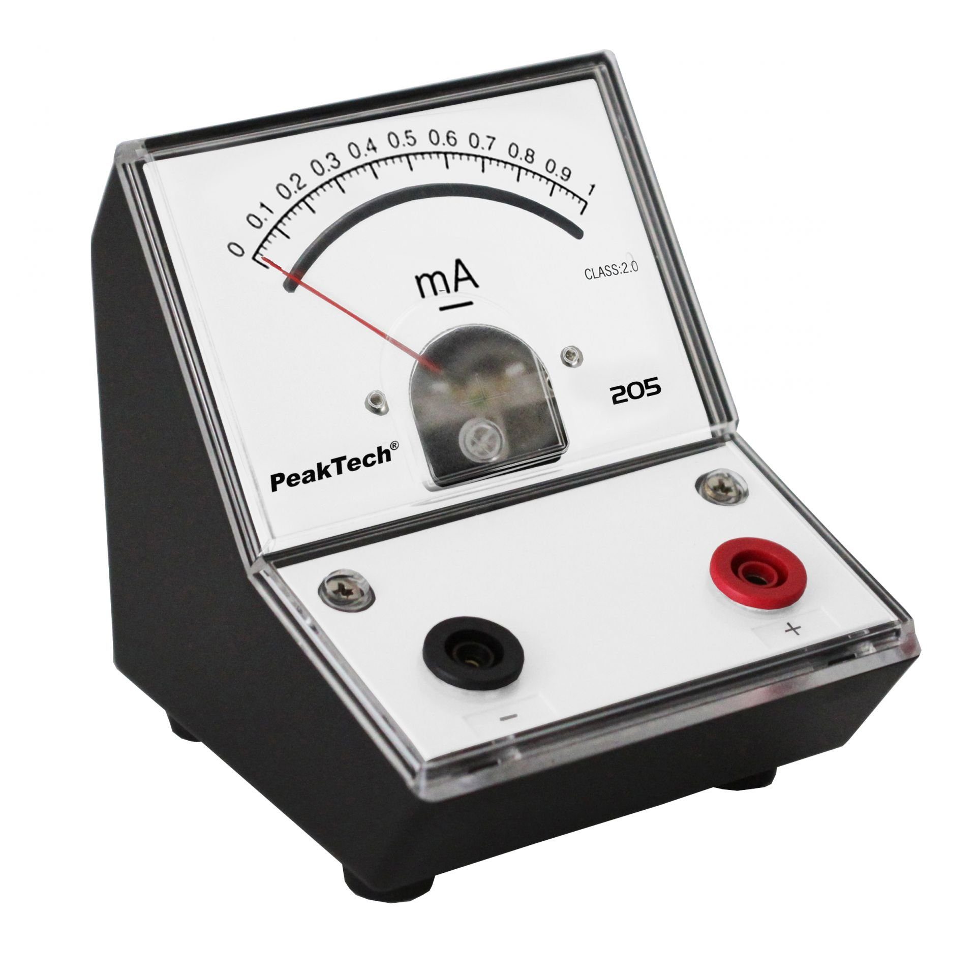 Analog-Amperemeter P 1-tlg. Strommessgerät mA 205-03: PeakTech 0-1 (ED-205 0-1MA), PeakTech
