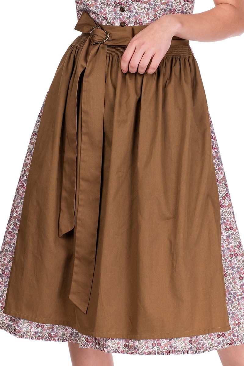 Alpenfee Tracht Dirndl Midi Dirndl 2tlg. - MOLLY - ocker