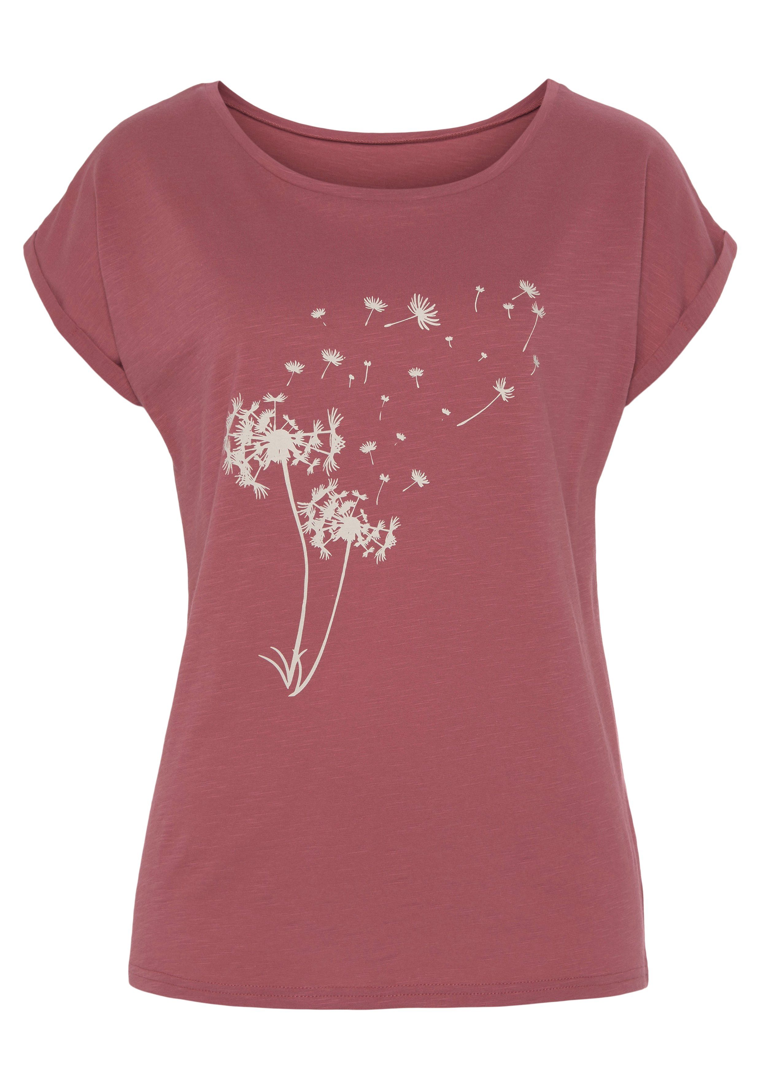 mit "Pusteblume" beere Vivance (1-tlg) Frontdruck T-Shirt