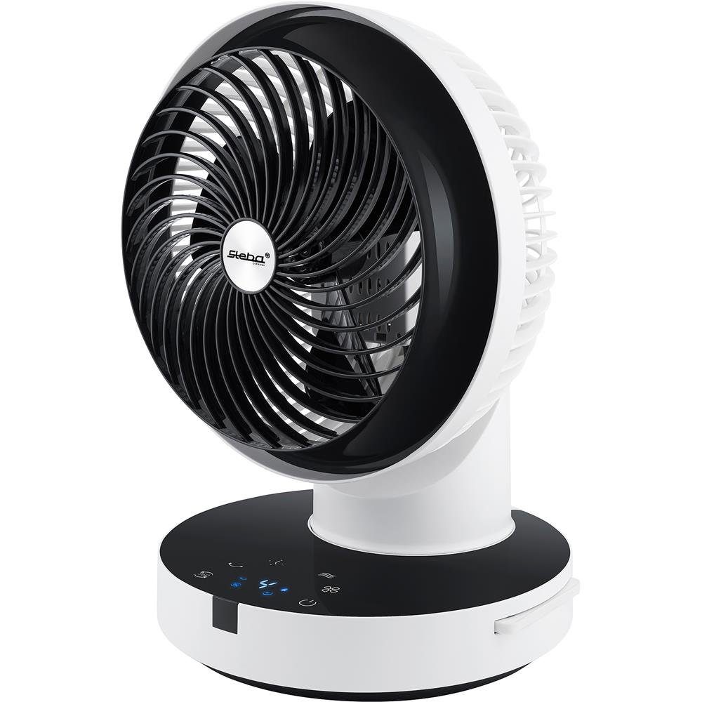 Steba Tischventilator VT 360 Twist, sehr leise, 4 Geschwindigkeiten, Timer Funktion, weiß, schwarz