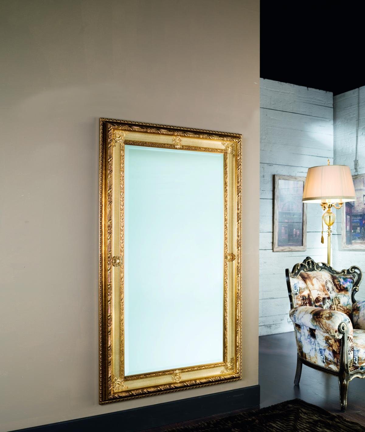 JVmoebel Wandspiegel Design Kommode Anrichte Side Low Board Schrank Wohn Zimmer Regal Luxus Spiegel
