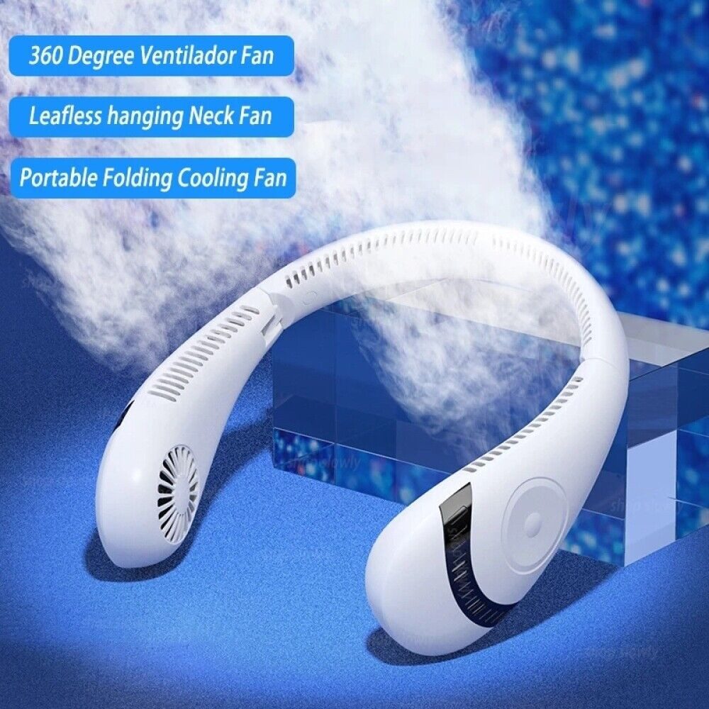 Mini USB-Ventilator Halsventilator 360° USB Ventilator Hals Nackenventilator 5000mAh