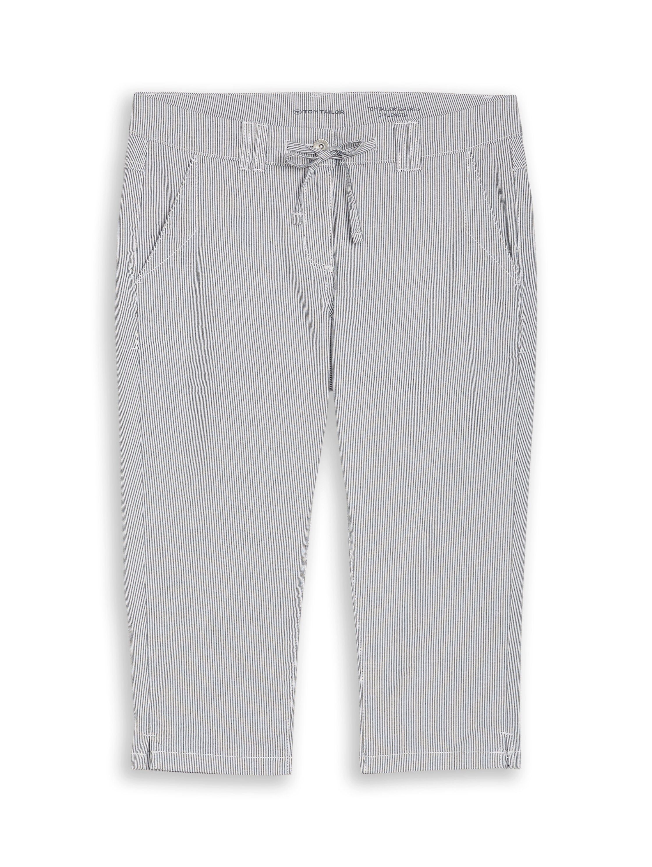TOM TAILOR Bermudas Tapered Relaxed Capri Hose mit Kordelzug