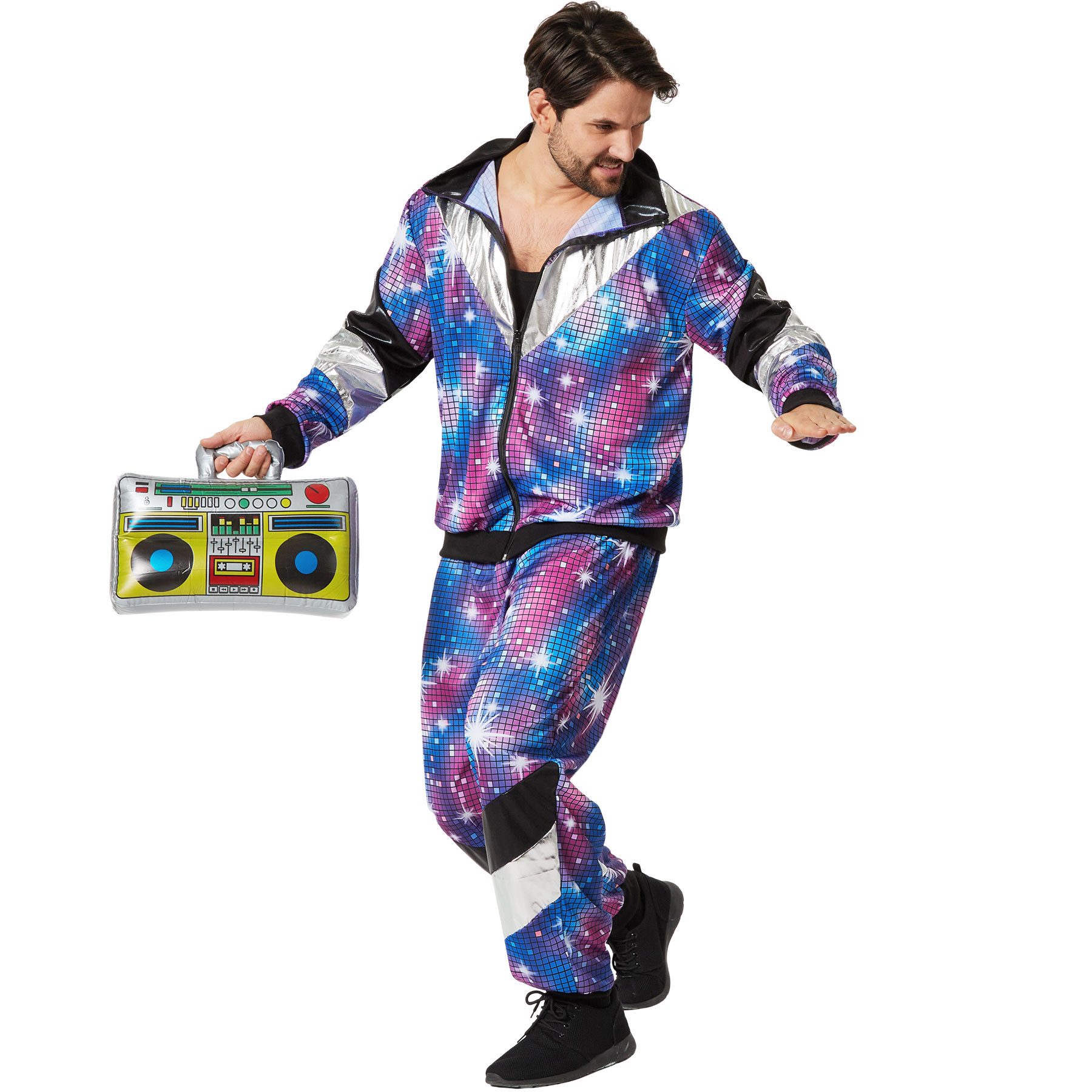 dressforfun Kostüm Herrenkostüm, Glänzende Jacke und Hose im Retro-Stil.
