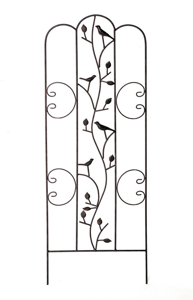 Thumbnail - DanDiBo Rankhilfe Metall mit Vögel Blumengitter 110 cm Freistehend Rankgitter, 1858 Steckzaun Kletterhilfe Zaun