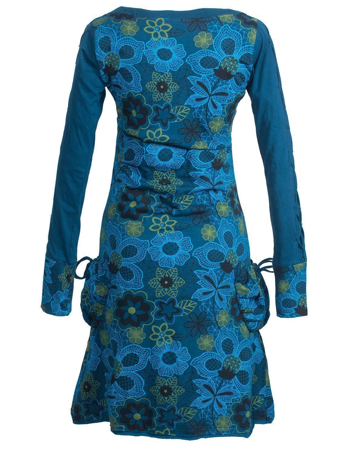 Vishes Midikleid Mit Floralen Blümchen Bedrucktes Langarm Kleid Elfen, Hipp günstig online kaufen