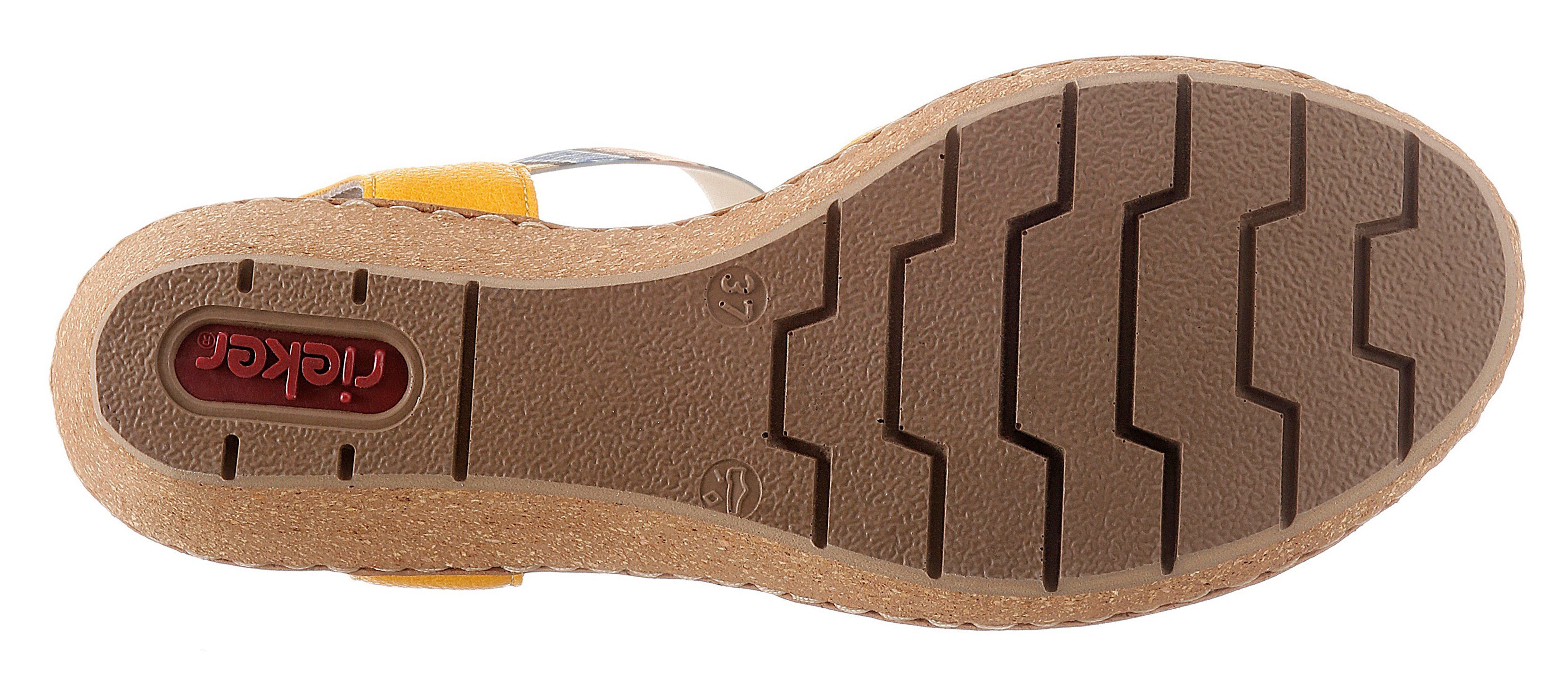 Schuhe Sandaletten Rieker Sandalette mit Gummizug-Riemchen