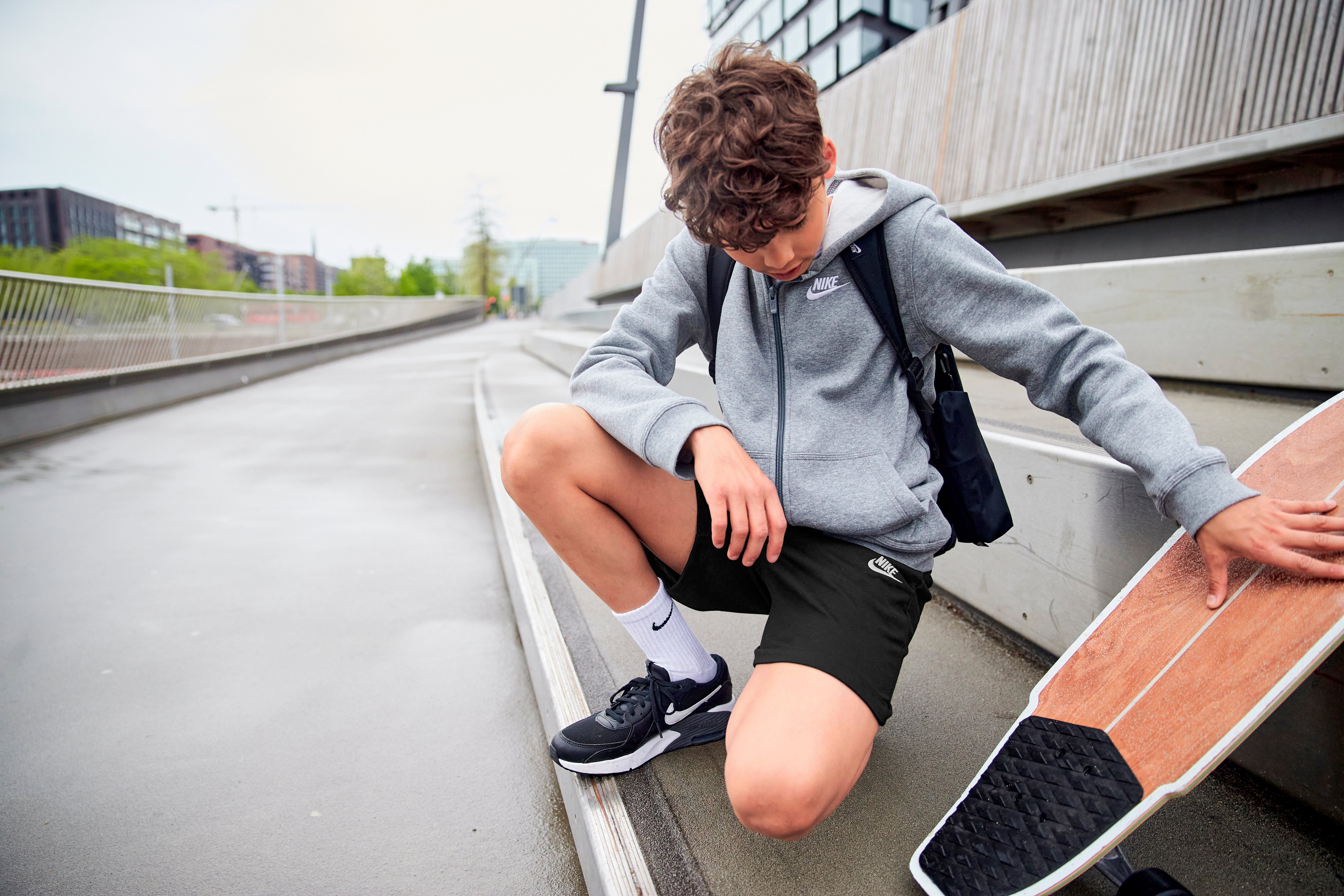 Nike Sportswear - für Kapuzensweatjacke NSW grau-meliert CLUB FZ HOODIE Kinder