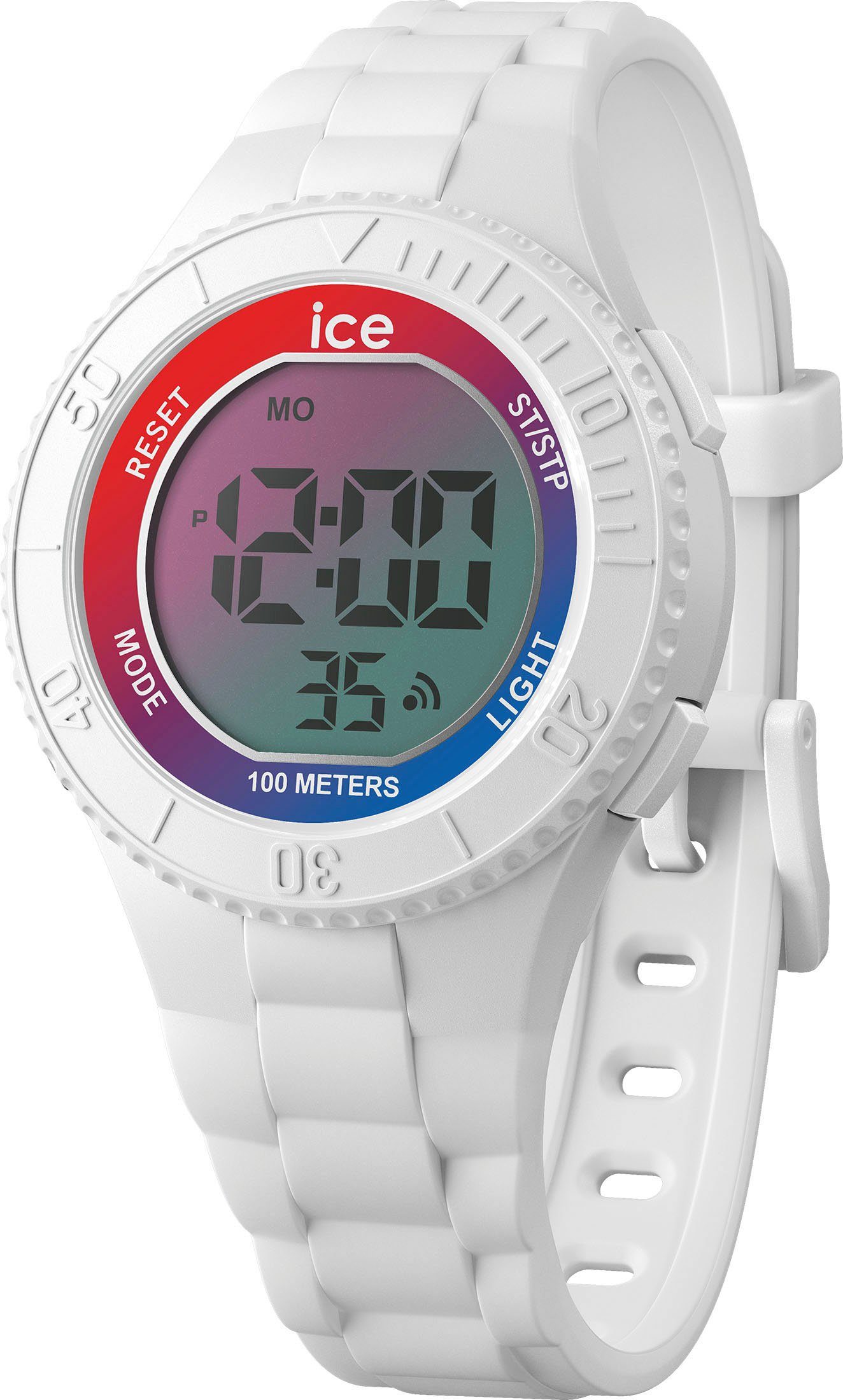 ice-watch Quarzuhr ICE digit - Sunset rainbow - White - Small, 021397